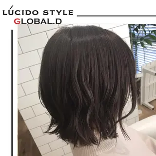 ミディアム カラー パーマ 🥛洒落髪小顔cut なら龍崎🥛のヘアスタイル