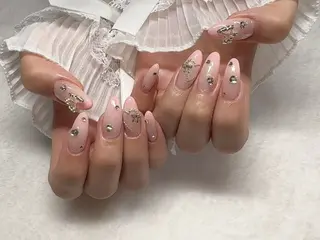 ネイル I-nailロング /ワンホン/キラキラのネイルデザイン