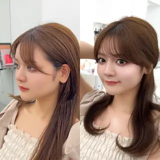 ミディアム カラー ヘアアレンジ 顔周り&ミディアム 特化/池袋/kokiのヘアスタイル