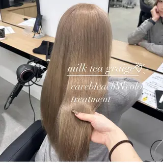 ロング カラー NAMI🤎ブラウン &ミルクティー🤍のヘアスタイル