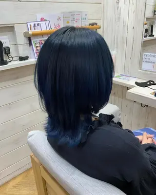 ショート カラー パーマ ヘアアレンジ メンズ キッズ ネイル マツエク・マツパ Saffyハリウッド トリートメント◎のヘアスタイル
