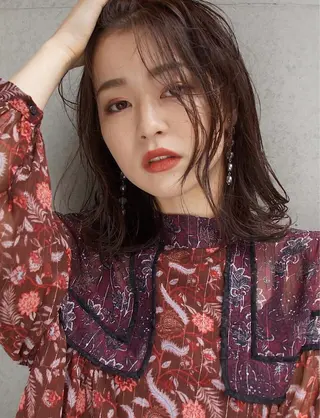 ミディアム カラー ヘアー.ネイル二刀流 misa🫧のヘアスタイル