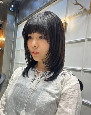 セミロング カラー HAIR MAKE  miel所属・🫧透明感カラー🫧 SHINSEIのヘアスタイル