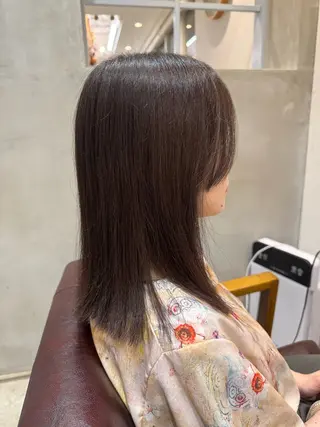 ミディアム カラー ほの カラー特化/ ブリーチ/ボブのヘアスタイル