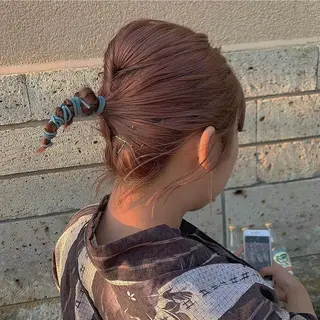 ショート ヘアアレンジ デザインカラー/パー マ🦖外岡咲希🦖のヘアスタイル