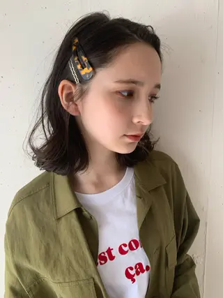 ミディアム カラー AMI💛ハイトーン 💛モテ髪のヘアスタイル