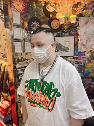 ミディアム ヘアアレンジ メンズ haco+所属・🌈派手髪エクステ ブレイズ🌈ひろとのヘアスタイル