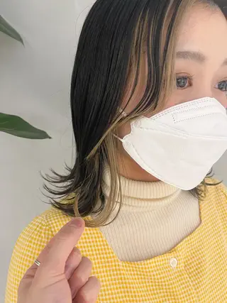 ミディアム カラー 川本 裕🌿のヘアスタイル