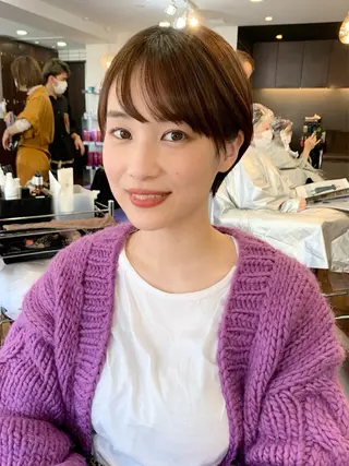 ショート 縮毛矯正/ショート/ レイヤー/畑中正敏のヘアスタイル