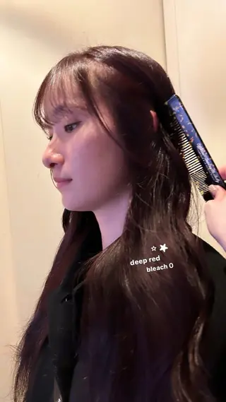 ロング カラー 愛結 暖色カラー🎀🩰のヘアスタイル