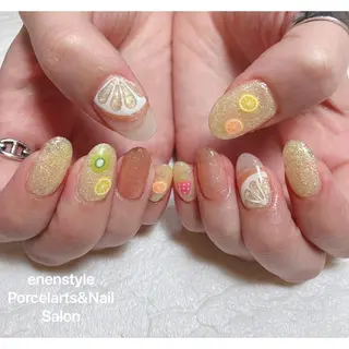 ミディアム ネイル 👑enen style👑のネイルデザイン