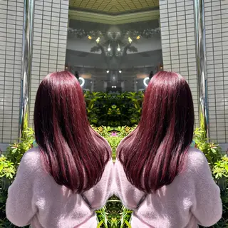 ミディアム カラー ☻モエカ/ハイトーン アレンジ☻のヘアスタイル