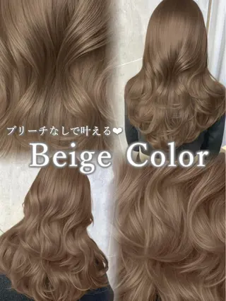 ロング カラー 顔まわりの神様✨ 透明感カラー藤嶋秀幸のヘアスタイル