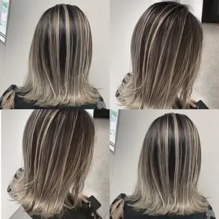 ミディアム カラー 松井那津子 /ハイライトブリーチのヘアスタイル