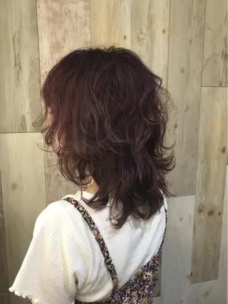 セミロング カラー パーマ Repose日本橋駅室町所属・repose日本橋 室町のヘアスタイル