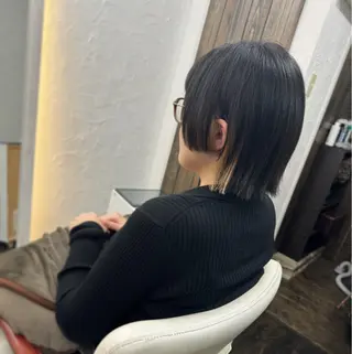 ショート カラー パーマ hair&make yurau所属・古民家ｻﾛﾝ/みうら あや\ﾏﾝﾂｰﾏﾝのヘアスタイル