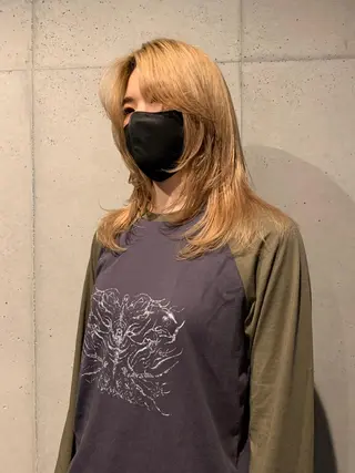 セミロング カラー 似合わせウルフ/ レイヤー/山本祐輔のヘアスタイル