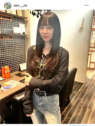 ロング Aya/四条烏丸/ インナーカラーのヘアスタイル