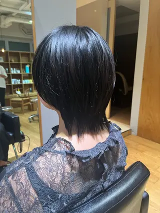 ショート タンバルモリパーマ 礒井メンキのヘアスタイル