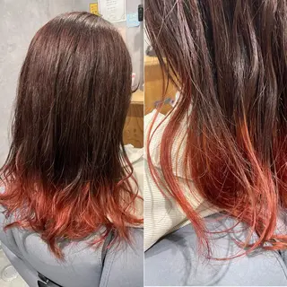 ロング カラー 黒岩 梨沙のヘアスタイル