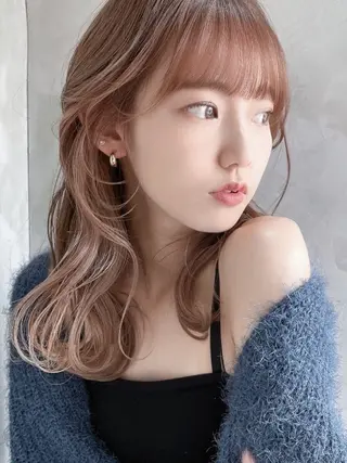 ミディアム カラー INCEHAIR所属・小畑日那/モデル募集 /透明感/ヘアセットのヘアスタイル