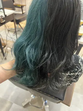 セミロング カラー 🥀韓国ヘア🥀 宮津真菜のヘアスタイル