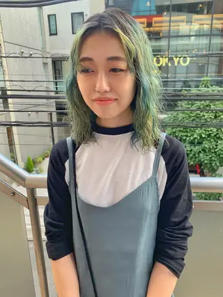 ミディアム ハイトーンNo.1✨ パーマ✨イマイタツヤのヘアスタイル