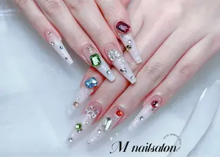 ネイル M🌷nail 長さだし専門店のネイルデザイン