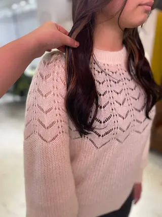 ロング カラー HIKARI🐈‍⬛ レイヤー×デザインのヘアスタイル