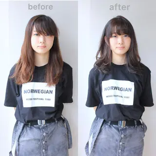 ミディアム 河野 薫のヘアスタイル