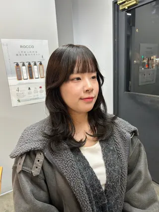 ミディアム カラー ROCCOeast Rukaのヘアスタイル