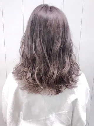 カラー パーマ ヘアアレンジ ミディアム ITbyALBUM 中野店のヘアスタイル