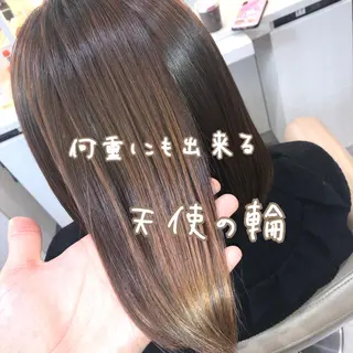 ミディアム パーマ 安井　昴 💫ブリーチ縮毛矯正のヘアスタイル