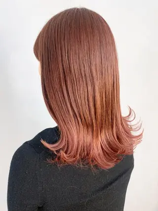 ミディアム パーマ カラー ヘアアレンジ ITbyALBUM 藤沢店のヘアスタイル