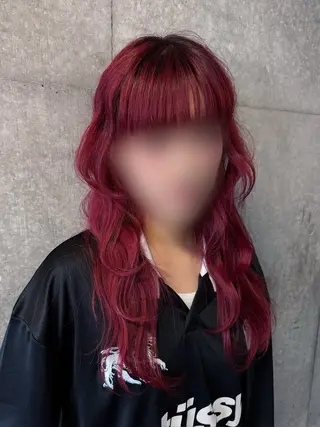 ロング 韓国リアルハッシュ レイヤーカットのヘアスタイル