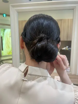 セミロング ヘアアレンジ 韓国ヘアメイク🎀/ 縮毛矯正✨山本媛香のヘアスタイル