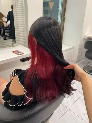 ミディアム カラー ヘアアレンジ キッズ TRUNAIL&EYE所属・TRU Shino🦋のマツエク・マツパデザイン