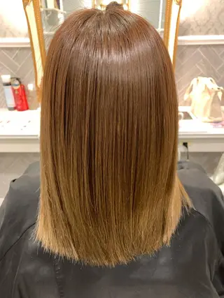 ミディアム ケアカラー/縮毛矯正 /レイヤー/板垣光采のヘアスタイル