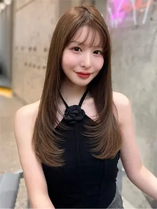 ロング 韓国トレンド💓‪ 阿部あんじゅのヘアスタイル