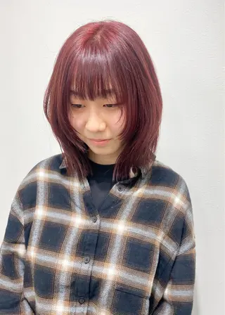 ミディアム カラー anli所属・tomomi /レイヤーカットのヘアスタイル