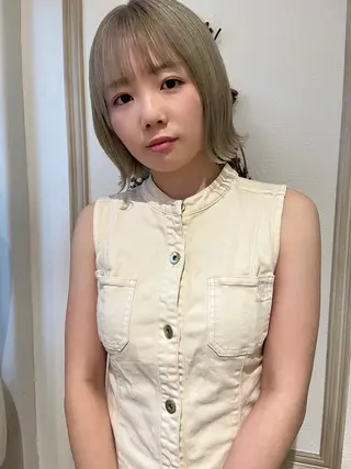 ショート カラー ヘアアレンジ merc. 🩵妹尾杏菜のヘアスタイル