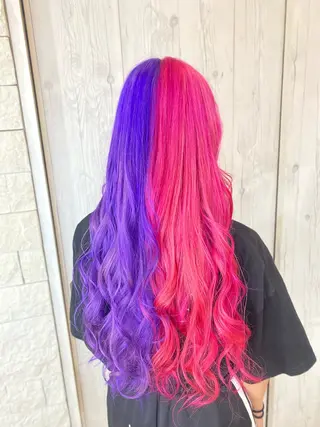 ロング ゆぴ☾‪/推しカラー /ハイトーンのヘアスタイル