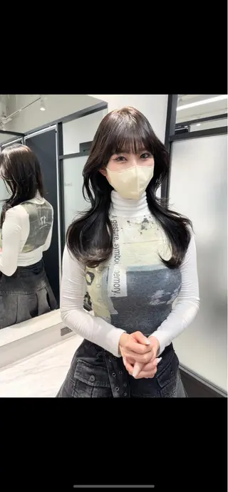 ロング 韓国レイヤーカット 髪質改善▫️水野有真のヘアスタイル