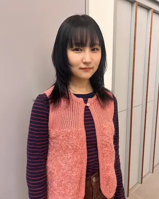 ミディアム レイヤーカット/暖色 カラー/mao🎀のヘアスタイル