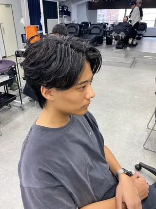ショート パーマ メンズ メンズ特化 水口湧太のヘアスタイル