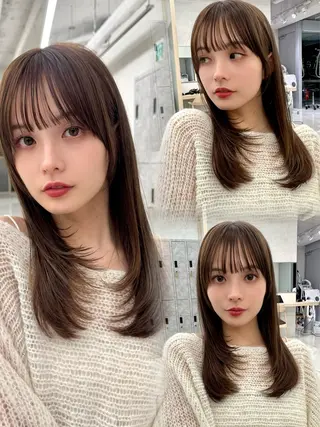 ロング ショート/ボブ/ 白髪ぼかし/しんやのヘアスタイル