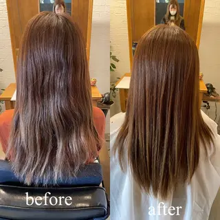 セミロング 髪質改善カラー🫧 西岡 有希のヘアスタイル