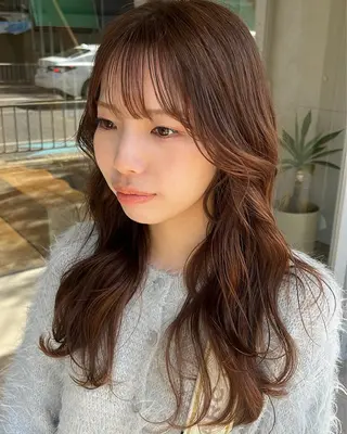 ロング 藤井 美歩/赤髪のヘアスタイル