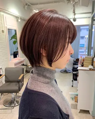 ショート カラー 伊 杏のヘアスタイル