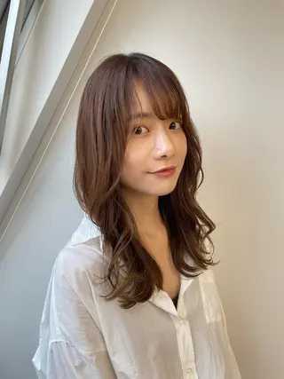 セミロング 🌼渋谷韓国レイヤー 桑尾幸奈🌼のヘアスタイル